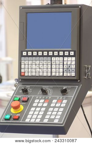 control panel of computerized numerical control metalworking machine