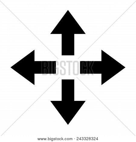 Move Icon On White Background. Flat Style. Move Sign. Move Icon Arrow.