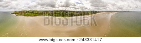 Aerial View Of The Red Wharf Bay On The Isle Of Anglesey, North Wales, United Kingdom.