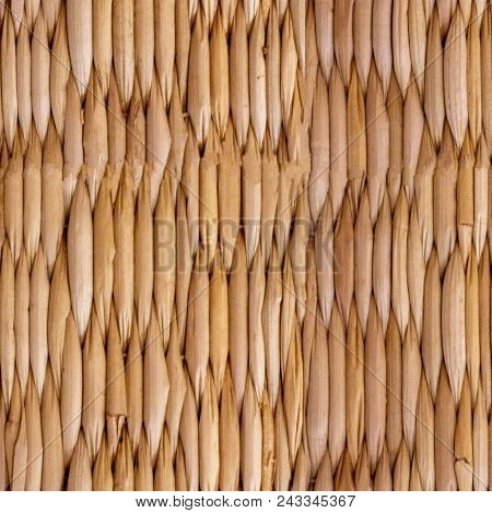 Abstract Seamless Pattern For Designers With Old Dry Basket From Thatch