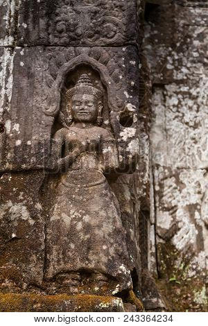 Historic Ruins Of Preah Khan Temple At Angkor Complex On   In Siem Reap, Cambodia.