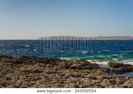Photo Of Sea Water Beating Against Rock, Cirkewwa, Malta