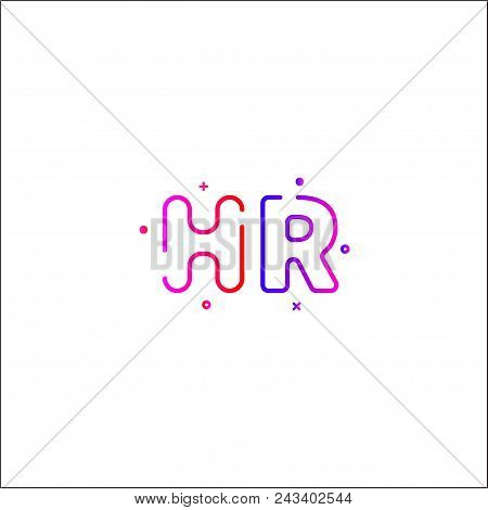 Icon Hr, Human Resources Logo, Recruiting Symbol, Career And Business, Modern, Flat Line Human Resou