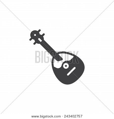 Domra Vector Icon. Filled Flat Sign For Mobile Concept And Web Design. Musical Instrument Simple Sol