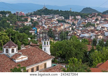Plovdiv, Bulgaria - May 24, 2018: Amazing Night Panorama To City Of Plovdiv From Nebet Tepe Hill, Bu