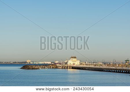Melbourne, Australia - March 10, 2018: St Kilda Pier In The Inner Bayside Suburb Of St Kilda Was Bui