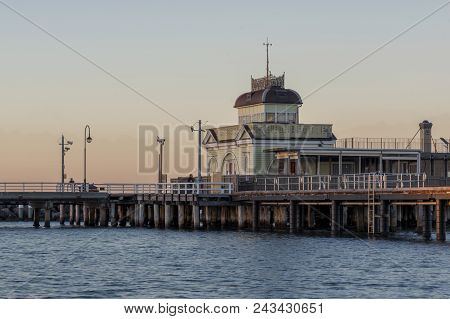 Melbourne, Australia - March 10, 2018: St Kilda Pavilion At The End Of St Kilda Pier Was Originally 