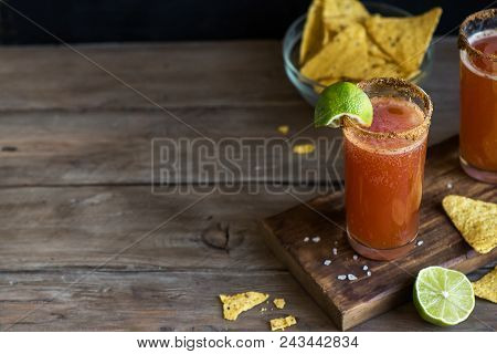 Michelada Bloody Beer Cocktail