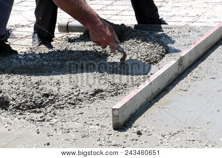 Concreting The Floor Of A New House