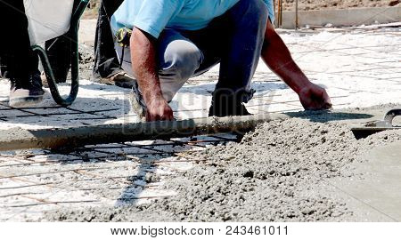 Concreting The Floor Of A New House