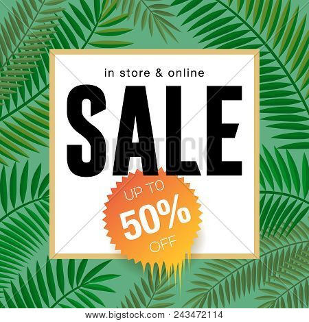 Summer Sale Background Layout For Banners, Wallpaper, Flyers, Invitation, Posters, Brochure, Voucher