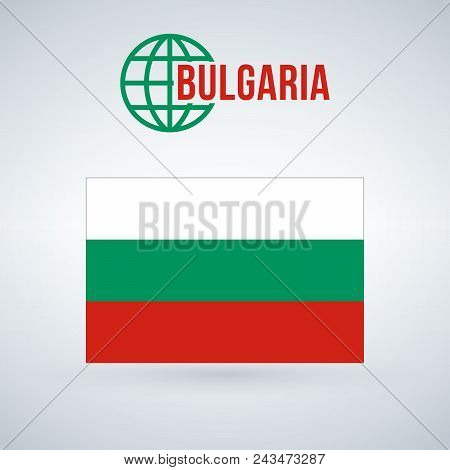Flag Of Bulgaria Vector Illustration Isolated On Modern Background With Shadow
