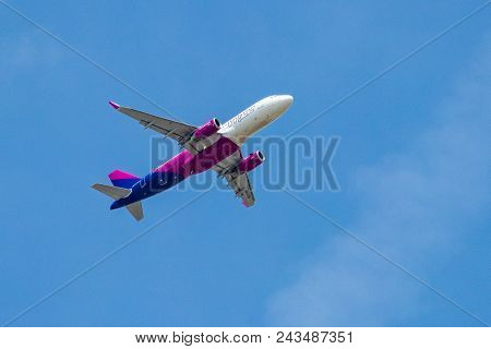 Wizzair Flies In The Blue Sky Bulgaria Varna 03.06.2018