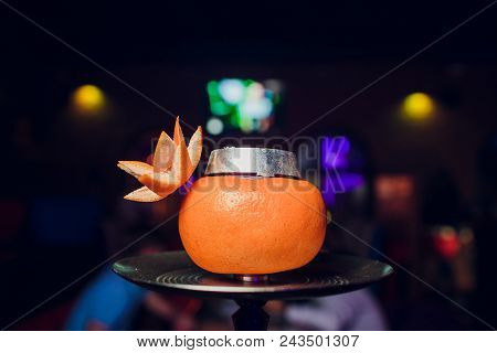 Stylish Hookah With The Aroma Grapefruit For Relax. Grapefruit Shisha