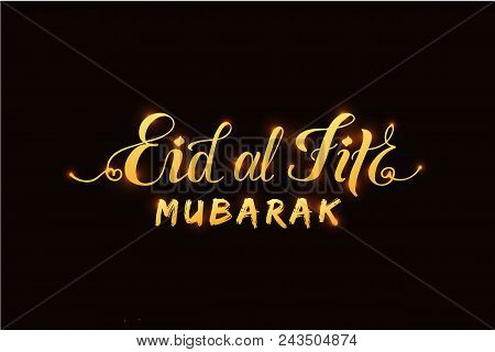 Eps 10. Eid Al Fitr Mubarak Greeting Card Vector Illustration. Template For Budge, Banner, Icon, Log