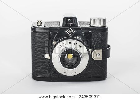 Huettenberg March 20 - 2018. Agfa Clack Camera Was Manufactured In Germany By Agfa 1954 - 1965.