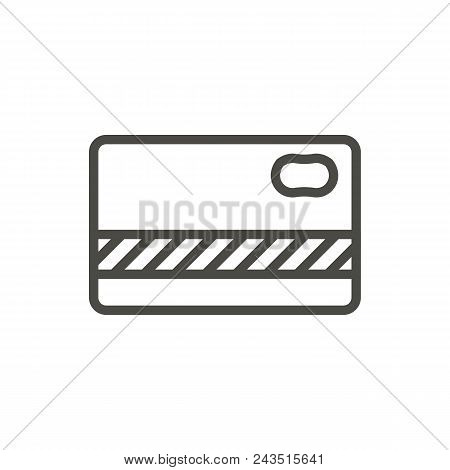Bank Card Icon Vector. Line Creedit Card Symbol Abstract Illustration Eps10. Graphic Background