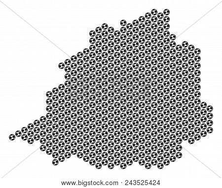 Football Ball Vatican Map. Vector Geographic Plan On A White Background. Abstract Vatican Map Concep
