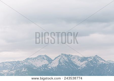 Russia, Sochi - May 25, 2018: Editorial Photo On Top Of Rose Peak, Rosa Khutor. Beautiful Mountains