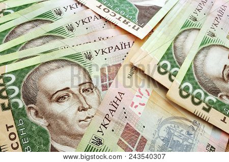 Ukrainian Banknotes Hryvnia Uah. Ukraine National Financies.