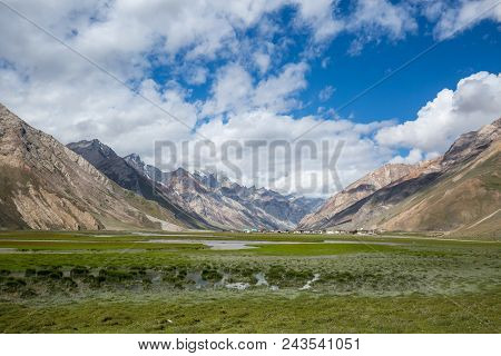 The Beautiful Mountain View On The Way To Rangdum, Kashmir State, India.