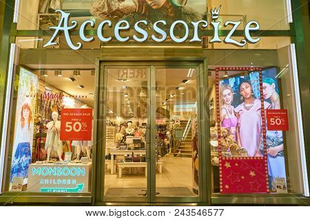 MILAN, ITALY - CIRCA NOVEMBER, 2017: entrance at Accessorize store in Milan. 