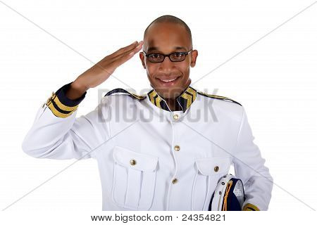 Çekici Afro-Amerikan Cruise Gemi Steward, selam