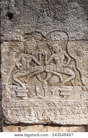 Historic Ruins Of Bayon Temple