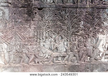 Historic Ruins Of Bayon Temple