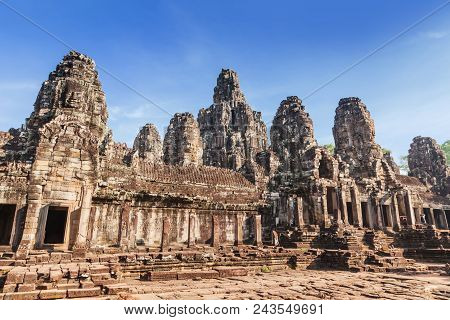 Historic Ruins Of Bayon Temple