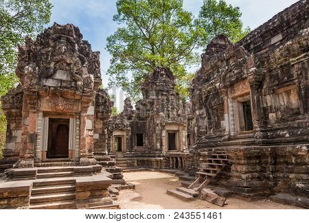 Historic Ruins Of Bayon Temple