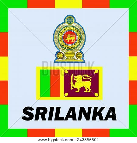 Official Ensigns, Flag And Coat Of Arm Of Srilanka