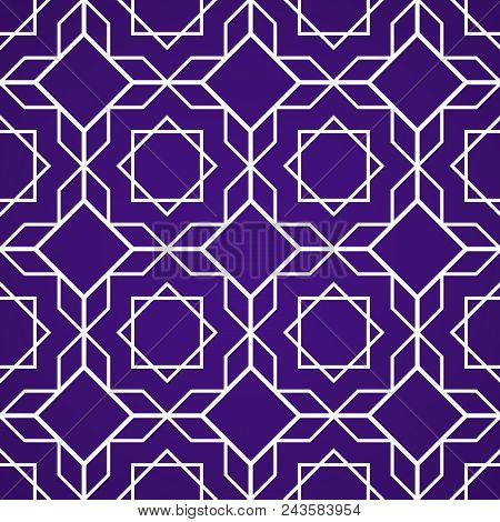 Islamic Vector Seamless Pattern. Arabic Geometric Background. East Template Ornamental Design. Endle