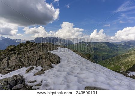 Beautiful Alpine View From The Summit Of Le Brevent. France.