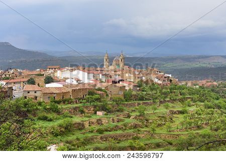 Village Of Cinc Torres, Los Puertos De Morella, Castellon Province, Spain