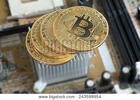 Blockchain Technology, Bitcoin Mining Concept.