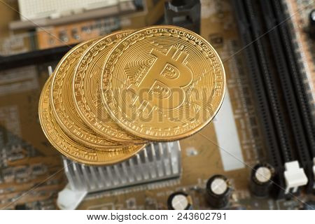 Blockchain Technology, Bitcoin Mining Concept.
