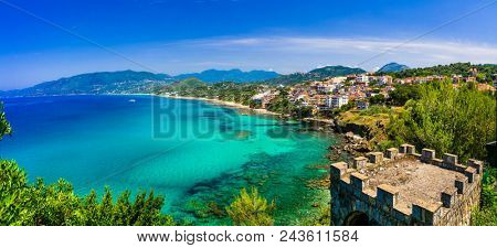 Scenic Palinuro with amazing beaches. tranquil summer holidays in Campania, south of Italy