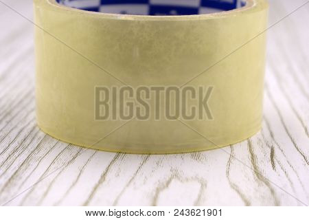 Roll Of Scotch Tape Isolated On White