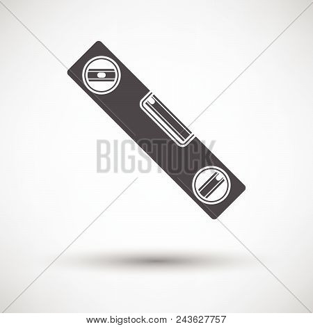 Icon Of Construction Level  On Gray Background, Round Shadow. Vector Illustration.