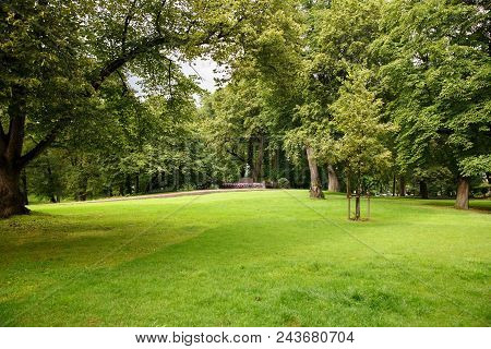 The Royal Palace Park In Oslo