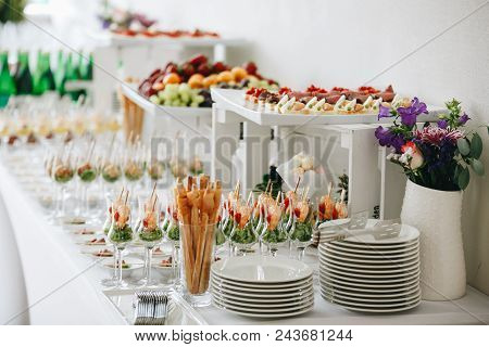 Delicious Canapes As Event Dish In Luxary Restaurant.