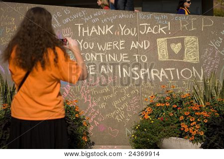 Jack Layton - Memorial de giz