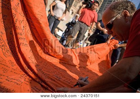 Jack Layton - Memorial de giz