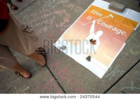 Jack Layton - Memorial de giz