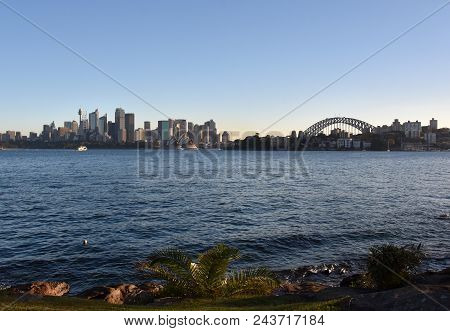 View Of Sydney's Skyline And Sydney Harbour From Cremorne Point.