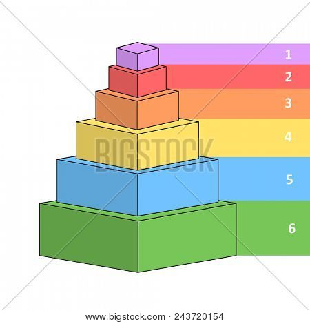 Six layer pyramid template