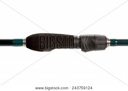 Butt Cap As Part Of Fishing Rod On White Background. High Resolution Photo.
