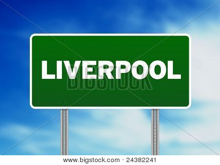 Green Road Sign - Liverpool, Inghilterra
