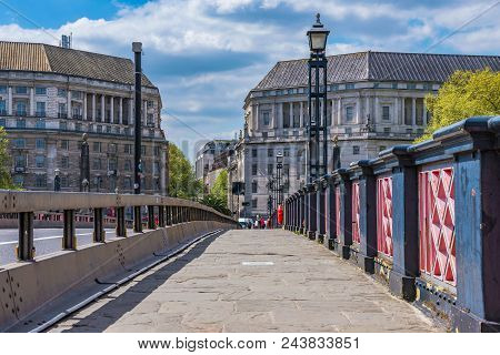 Lambeth Bridge In Westminster In London, Uk
